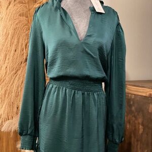 LUCKY BRAND Satin Dress - Sea Moss